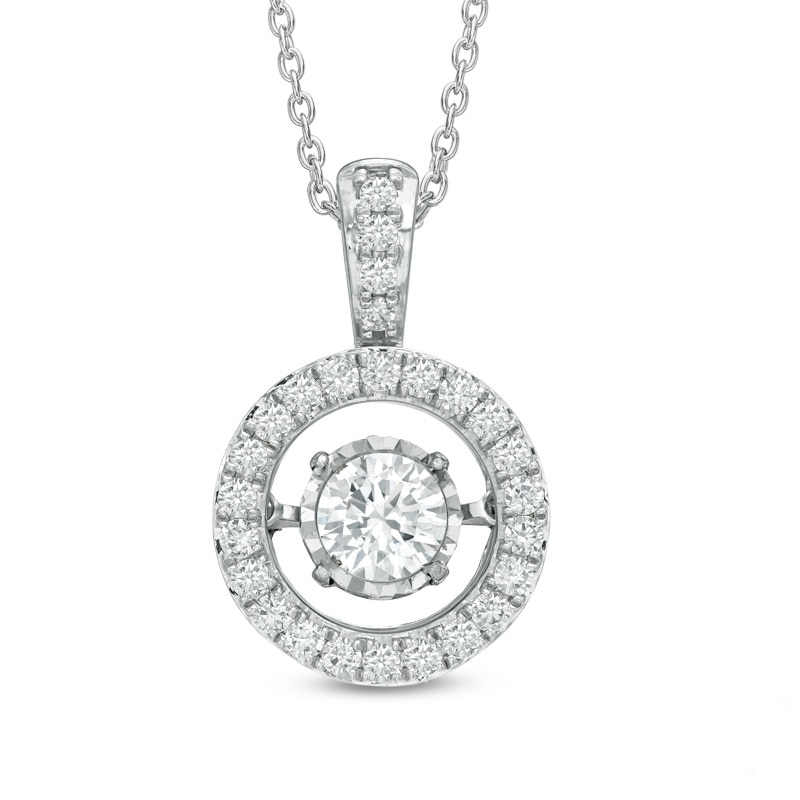 1 CT. T.W. Diamond Frame Pendant in 14K White Gold