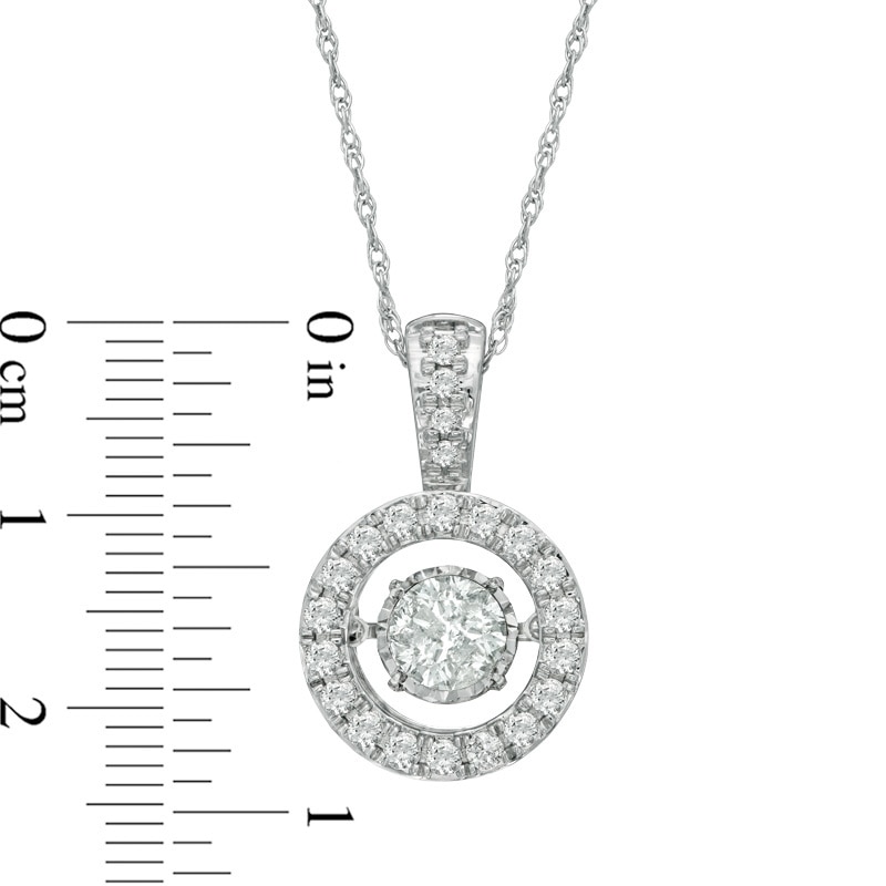 Main Image 2 of 1-1/2 CT. T.W. Diamond Frame Pendant in 14K White Gold