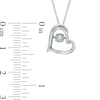 Thumbnail Image 1 of Diamond Accent Tilted Heart Pendant in Sterling Silver