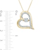 Thumbnail Image 1 of 1/4 CT. T.W. Diamond Tilted Heart Pendant in 10K Gold