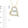 Thumbnail Image 2 of 1/4 CT. T.W. Diamond Tilted Heart Pendant in 10K Gold