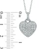 Thumbnail Image 3 of Lab-Created White Sapphire Heart Pendant in Sterling Silver