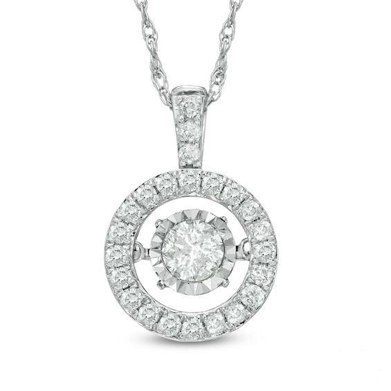 3/4 CT. T.w. Diamond Frame Pendant in 14K White Gold
