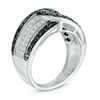 Thumbnail Image 1 of 1 CT. T.W. Enhanced Black and White Diamond Knot Ring in Sterling Silver