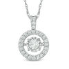 Thumbnail Image 0 of 1/8 CT. T.W. Diamond Frame Pendant in Sterling Silver