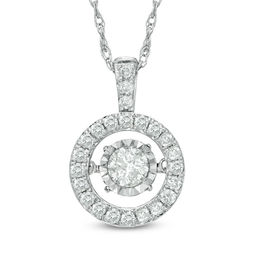 Unstoppable Love™ 1/8 CT. T.W. Diamond Frame Pendant in Sterling Silver