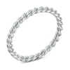 Thumbnail Image 1 of Ladies' 1.5mm Rope Wedding Band in 14K White Gold - Size 6