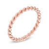 Thumbnail Image 1 of Ladies' 1.5mm Rope Wedding Band in 14K Rose Gold - Size 6