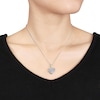 Thumbnail Image 3 of 1/6 CT. T.W. Diamond Lattice Heart Locket in Sterling Silver