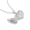 Thumbnail Image 4 of 1/6 CT. T.W. Diamond Lattice Heart Locket in Sterling Silver
