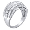 Thumbnail Image 2 of 2 CT. T.W. Baguette and Round Diamond Layered Ring in 10K White Gold