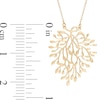 Thumbnail Image 2 of Tree Leaf Necklace in 10K Gold