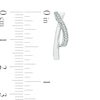 Thumbnail Image 2 of 1/10 CT. T.W. Diamond "X" J-Hoop Earrings in Sterling Silver