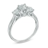 Thumbnail Image 1 of 1-1/2 CT. T.W. Certified Princess-Cut Diamond Past Present Future® Ring in 14K White Gold (I/I2)