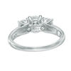Thumbnail Image 2 of 1-1/2 CT. T.W. Certified Princess-Cut Diamond Past Present Future® Ring in 14K White Gold (I/I2)