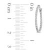 Thumbnail Image 1 of 1/4 CT. T.W. Diamond Inside-Out Hoop Earrings in 10K White Gold