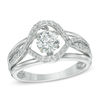 Thumbnail Image 0 of 6.0mm Lab-Created White Sapphire Swirl Ring in Sterling Silver