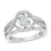 Thumbnail Image 1 of 6.0mm Lab-Created White Sapphire Swirl Ring in Sterling Silver