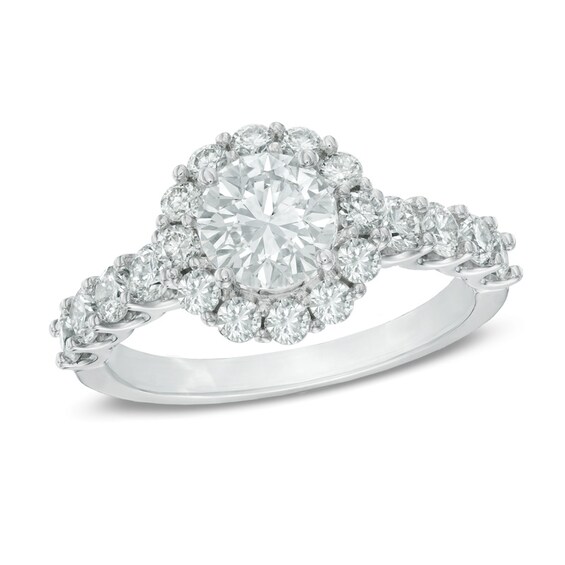 1-7/8 CT. T.w. Diamond Frame Engagement Ring in 14K White Gold