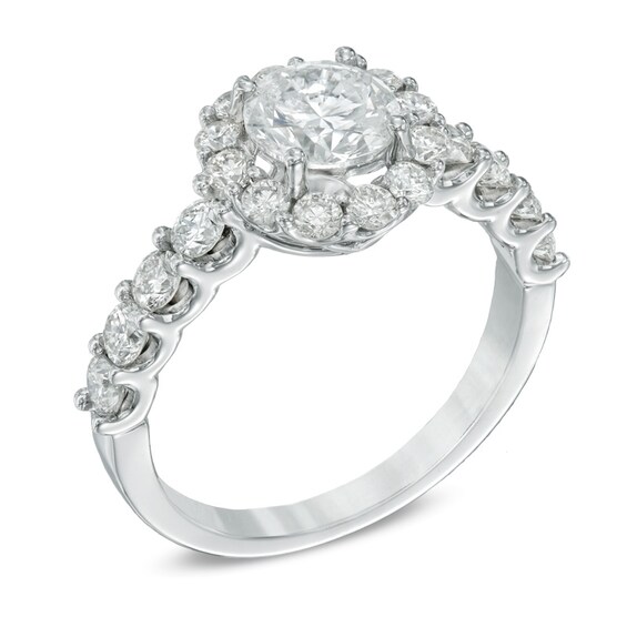 1-7/8 CT. T.w. Diamond Frame Engagement Ring in 14K White Gold