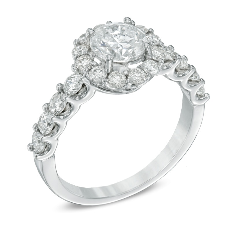 1-7/8 CT. T.W. Diamond Frame Engagement Ring in 14K White Gold