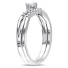 Thumbnail Image 2 of 1/5 CT. T.W. Princess-Cut Diamond Split Shank Bridal Set in Sterling Silver