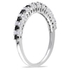 Thumbnail Image 1 of 1/2 CT. T.W. Enhanced Black and White Diamond Anniversary Band in Sterling Silver