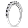 Thumbnail Image 2 of 1/2 CT. T.W. Enhanced Black and White Diamond Anniversary Band in Sterling Silver