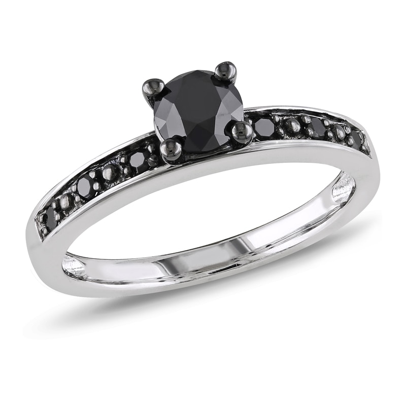 7/8 CT. T.W. Black Diamond Ring in Sterling Silver