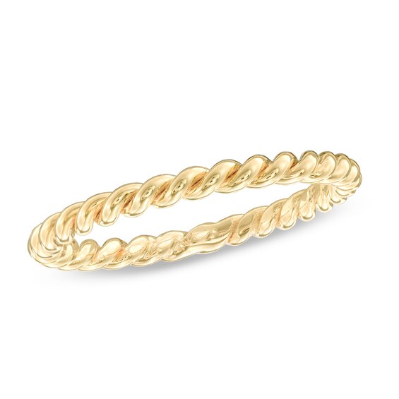 1.5mm Rope Wedding Band in 14K Gold - Size 6