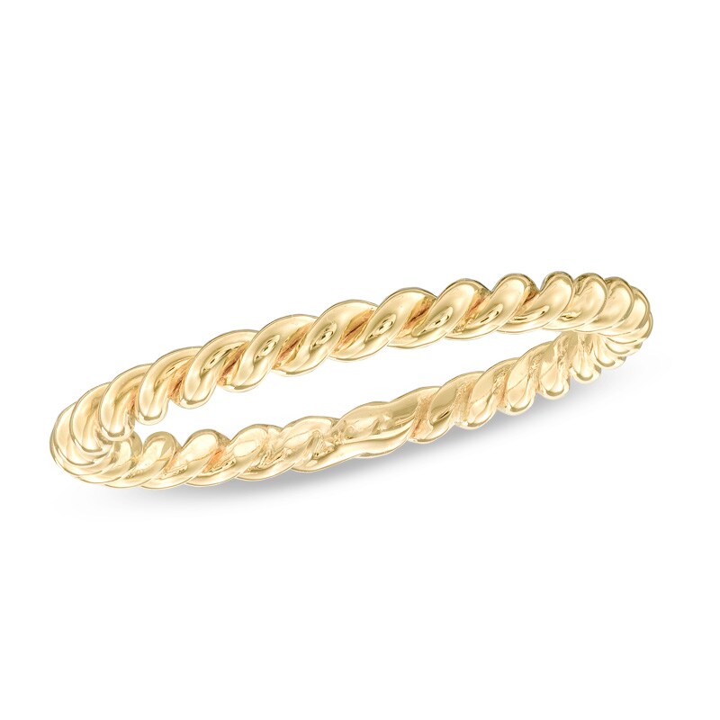Main Image 1 of 1.5mm Rope Wedding Band in 14K Gold - Size 6