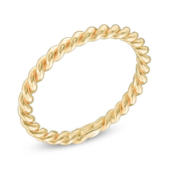 1.5mm Rope Wedding Band in 14K Gold - Size 6