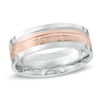 Thumbnail Image 1 of 7.0mm Comfort Fit Wedding Band in 10K Two-Tone Gold - Size 10