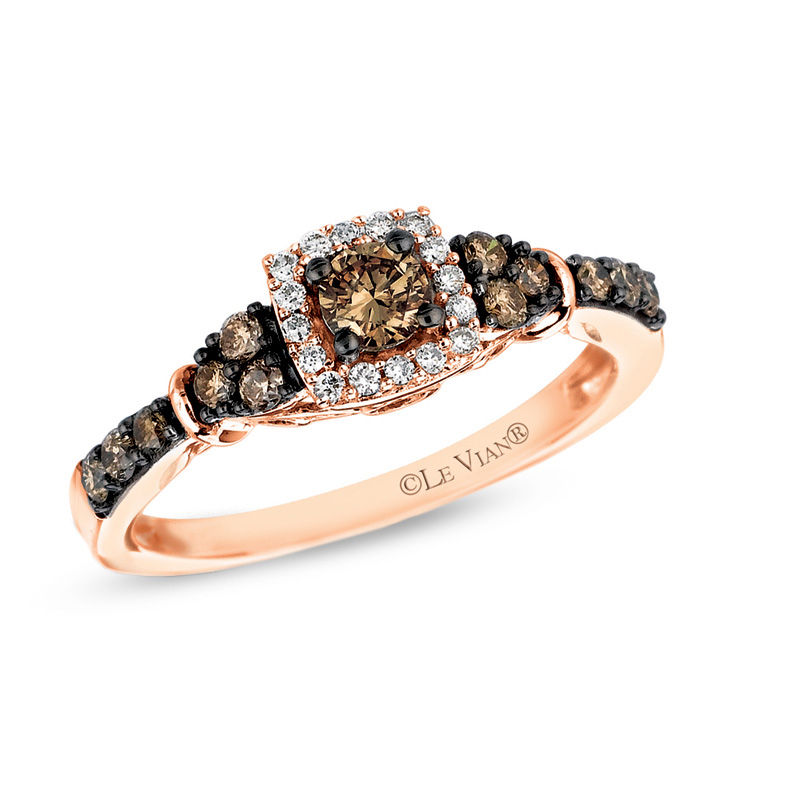 Le Vian Collections Zales Le Vian Chocolate Diamonds 7 8 Ct T W Diamond Frame Tri Sides