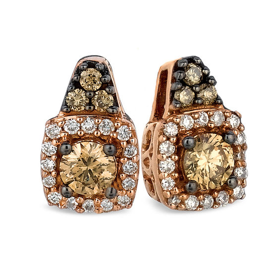 Le Vian Chocolate Diamonds 3 8 Ct T W Diamond Frame Drop Earrings Le Vian Chocolate Diamonds 3 8 Ct T W Diamond Frame Drop Earrings In