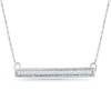 Thumbnail Image 0 of 1/10 CT. T.W. Diamond Bar Necklace in Sterling Silver - 17"