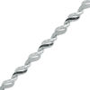 Thumbnail Image 1 of 1/3 CT. T.W. Enhanced Black and White Diamond Cascading Flame Bracelet in Sterling Silver - 7.25"