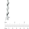 Thumbnail Image 2 of 1/3 CT. T.W. Enhanced Black and White Diamond Cascading Flame Bracelet in Sterling Silver - 7.25"