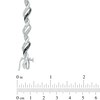 Thumbnail Image 1 of 1/3 CT. T.W. Enhanced Black and White Diamond Cascading Flame Bracelet in Sterling Silver - 7.25"