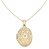 Thumbnail Image 1 of Oval Scroll Floral Locket in 14K Gold