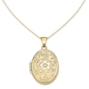 Thumbnail Image 0 of Oval Scroll Floral Locket in 14K Gold