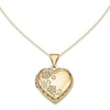 Thumbnail Image 1 of Floral Heart Locket in 14K Gold