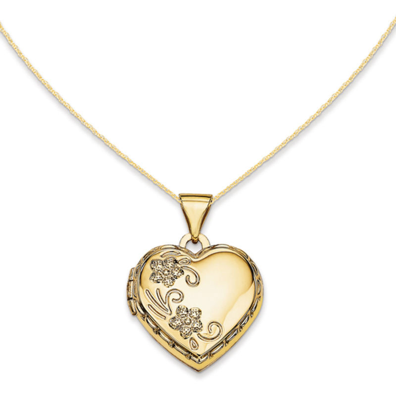 Solid gold heart shop locket