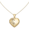 Thumbnail Image 1 of Floral Heart Reversible Locket in 14K Gold