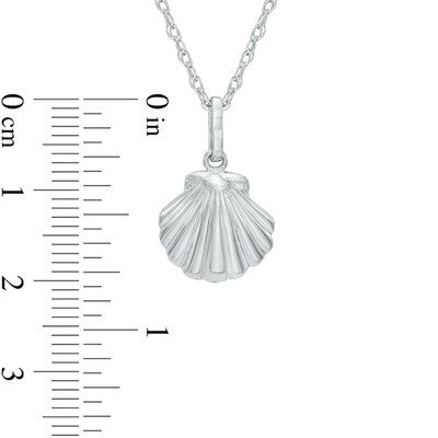 14K Gold Filled Marbled Cone Sea Shell Pendant Necklace