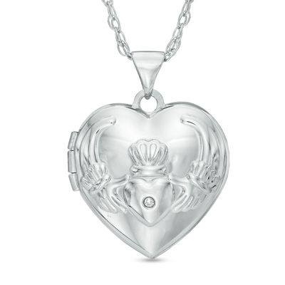 Irish Jewelry Hands Holding Heart Trending Jewelry for Women Sterling Silver Claddagh Necklace Red CZ