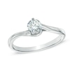 Thumbnail Image 0 of 1/3 CT. Diamond Solitaire Bypass Engagement Ring in 14K White Gold