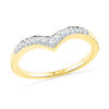 Thumbnail Image 0 of 1/10 CT. T.W. Diamond Chevron Band in 10K Gold