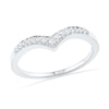 Thumbnail Image 1 of 1/10 CT. T.W. Diamond Chevron Band in 10K White Gold