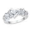 Thumbnail Image 1 of Diamond Accent Abstract Heart Ring in Sterling Silver